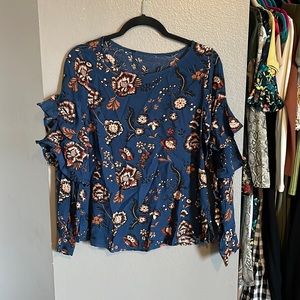 Navy and orange shirt